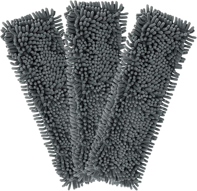 Masthome Microfiber Mop Pads - 3 Pack Washable Reusable Floor Cleaning Pads, Compatible with Microfiber Floor Mop