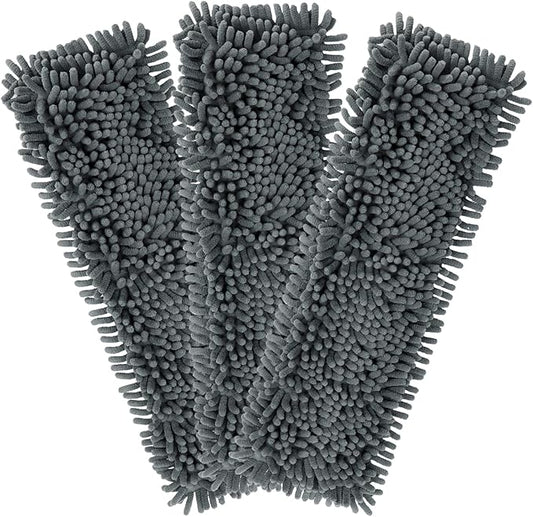 Masthome Microfiber Mop Pads - 3 Pack Washable Reusable Floor Cleaning Pads, Compatible with Microfiber Floor Mop