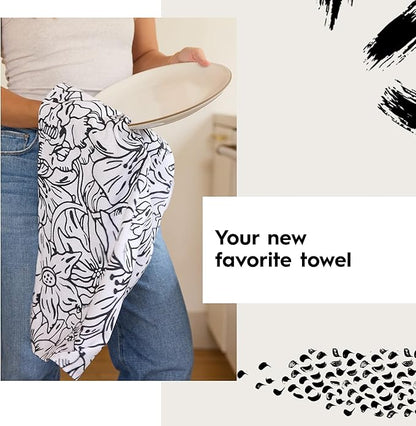 GEOMETRY Kitchen Dish Cloths - Spring & Summer Collection - Premium Dishcloths with Geoweave - Absorbent & Fast Drying Kitchen Towels - Sweet Spring, 10" x 10" - 3-Pack
