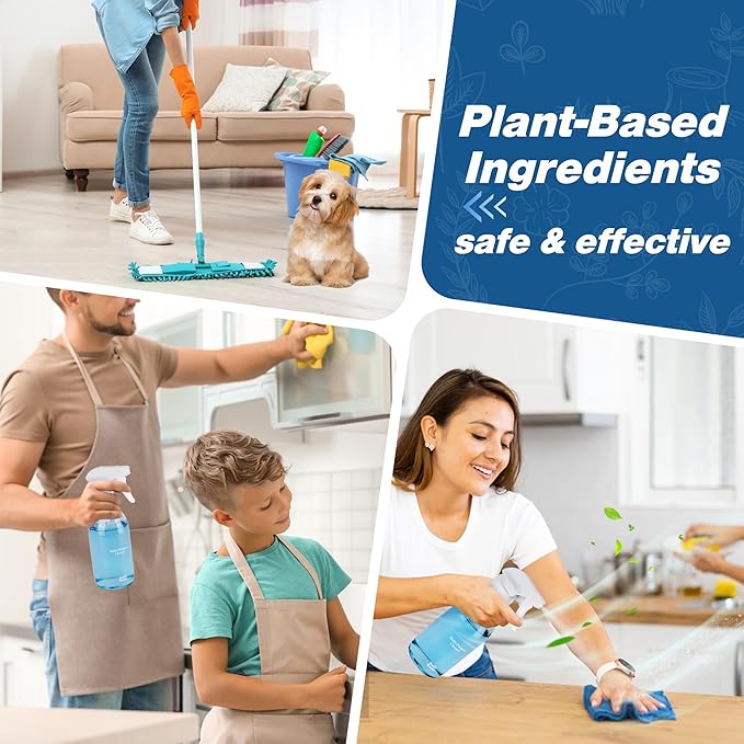 Splash-Spray All Purpose Cleaner – 12 Tablets (12 x 16 Fl oz) Multipurpose Cleaners -Can Make 192 Fl oz Multi Surface Cleaner(12 x 16 Fl oz) - Vegan, No Plastic - Ocean Breeze