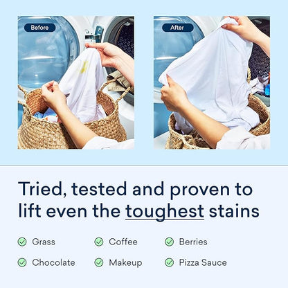 BLUELAND Laundry Detergent Tablets, 60 Count, Spring Bloom Scent, Plastic-Free Eco-Friendly Pods, Sheets, Liquid Alternative - Natural, Gentle, Non Toxic