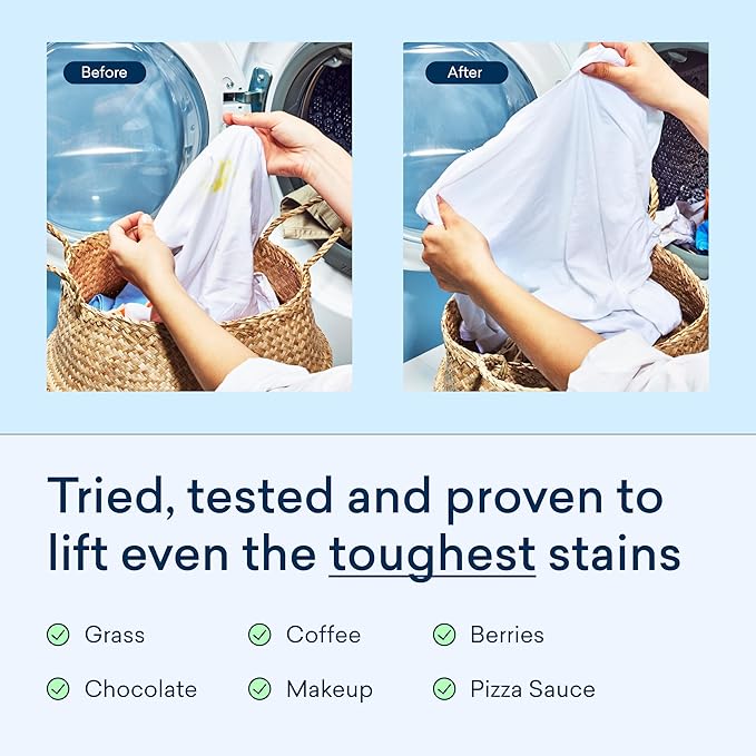 BLUELAND Laundry Detergent Tablets, Starter Set, 60 Count with Tin, Spring Bloom Scent, Plastic-Free Eco-Friendly Pods, Sheets, Liquid Alternative - Natural, Gentle, Non Toxic