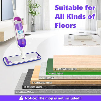 Reusable Mop Pads Compatible with Swiffer PowerMop, Microfiber Mop Pads Refills Mop Heads Replacement for Swiffer Mop Spray Mop Floor Mop, Washable Reusable Floor Mopping Refills, 5 Pack