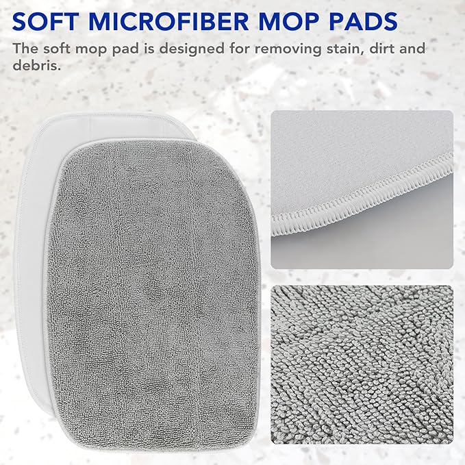 GreeSuit MC1375/MC1385 Microfiber Steam Mop Pads: Compatible with McCulloch MC1375, MC1385 Steam Cleaners, Replaces Mop Pad Model: A1375-100/101 (4 Pack)