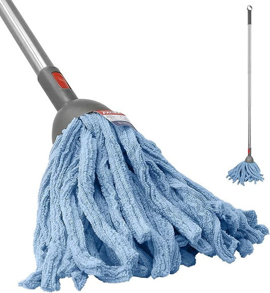 Premium Microfiber Wet Mop for Hardwood, Laminate, Tile Flooring with Stainless Steel Handle Extendable up to 56 Inches
