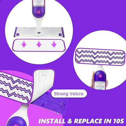 Disposable Power Mop Refill Pads - 20 Pack Reusable Power Mop Pads Microfiber Dry Powermop Mopping Pad Refills Washable Power Mop Refills for Swiffer PowerMop & 15" Mop All Types of Floors Cleaning
