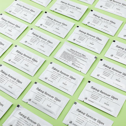 150 Pcs Makeup Remover Wipes Bulk Waterproof Makeup Wipes Individually Wrapped Face Wipes for Women Gentle Facial Cleansing Towelettes for Travel Hotel Skin Mascara Lipstick Oil Dirt (White)