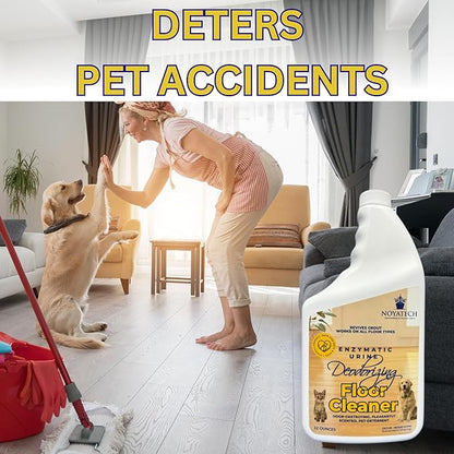 Pet Floor Cleaner – Enzyme-Powered Degreaser for Urine, Odor & Grime | Safe for Tile, Vinyl, Grout & Hardwood | Residue-Free & Pet Safe