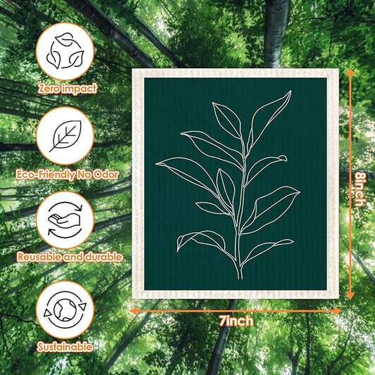 Morigins Wholesale Swedish Dish Cloths - 6 Pack Reusable Compostable Kitchen Cloth,Cellulose Sponge Dish Cloths Dish Towel Set