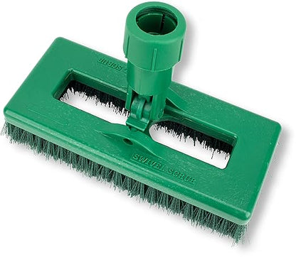 SPARTA 3638831EC09 Polyester Rectangle Scrub Brush, Floor Brush, Cleaning Brush With Swivel Head For Cleaning, 8 Inches, Green