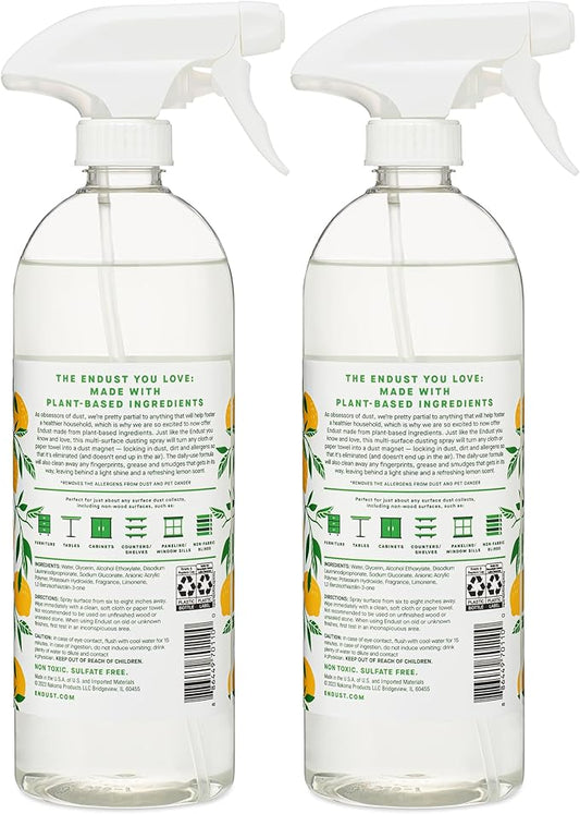 Endust Plant-based Multi-surface Dusting & Cleaning Spray, 24 Fl Oz (Pack of 2)