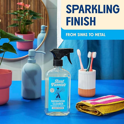Aunt Fannie's All Purpose Bathroom Cleaner Vinegar Spray for Shower, Tub, Toilet, Tile, Sink and Fixtures, 16.9 Ounces (Pack of 3)