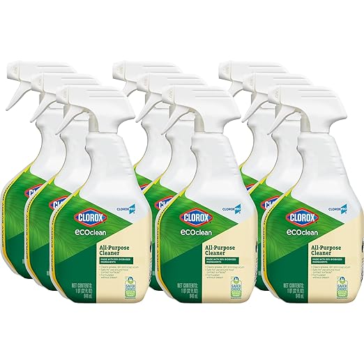CloroxPro Clorox EcoClean All-Purpose Cleaner Spray Bottle, 32 Fluid Ounces, Pack of 9