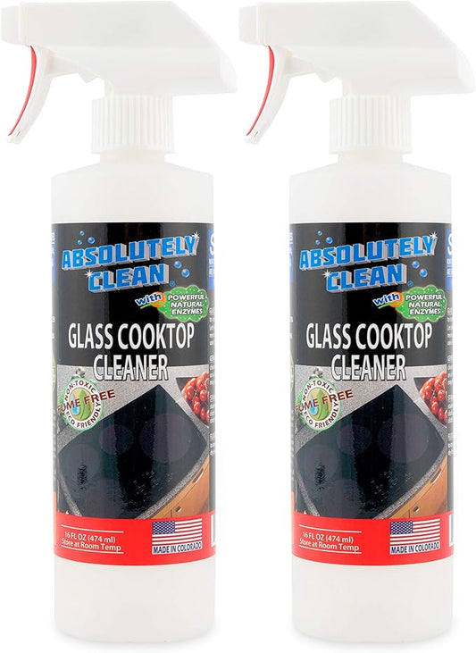 Amazing Ceramic & Glasstop oven cleaner heavy duty- Fume Free & Scratch Free - Streakfree - Powerful, Natural Enzymes - USA Made