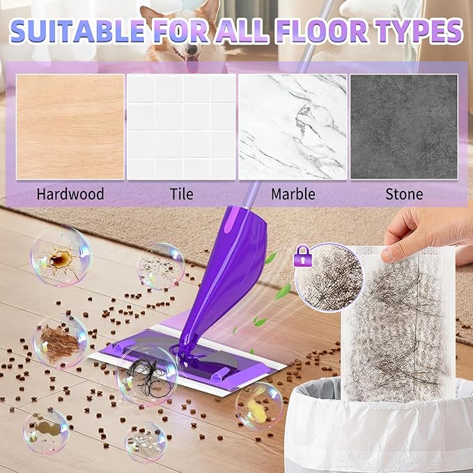40 Count Mopping Pad for Wet Jet Mop Disposable Wetjet Pads Refills Replacement for Swiffer Wet Pads Refill Compatible with Swiffer Wet Jet Pads Thickness & Absorbent for Household Multi-Surface