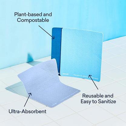 BLUELAND Cloud Cloth, 3-Pack, Reuseable Paper Towel Replacement, Natural Swedish Dish Kitchen Sponge