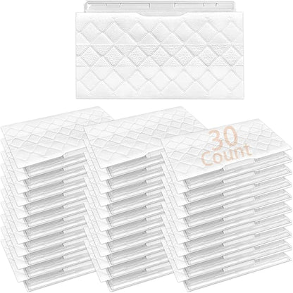 FFsign VACMOP Mop Pad Refills Compatible with Shark Vacmop VMP30 VM252 VM250 VM200 Vacuum, Disposable Replacement Mop Pads, White, 30 Count