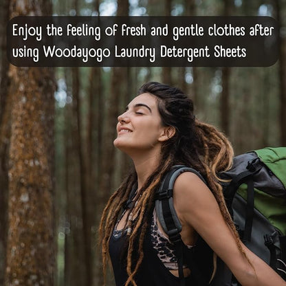 Laundry Detergent Sheets - Eco Friendly Hypoallergenic Laundry Detergent for Sensitive Skin, Natural Plant-Based Smell (80 Sheets - up to 160 Loads)
