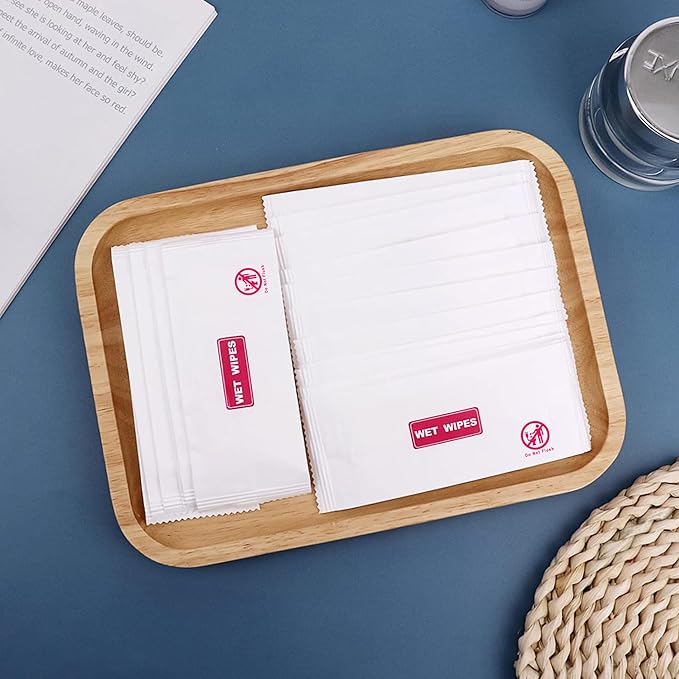500 pcs Wet Wipes Individually Wrapped, Disposable Cleansing Wipes, Individual Wrapped for Hands, Face Cleaning, Daily Use
