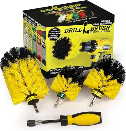 Toilet Bowl Cleaner Bathroom Hand Brush Set - Bathroom Cleaning Brush - Shower Scrub Brushes for Cleaning - Bathtub Cleaning Brush - Grout and Tile Cleaning Brush - Power Bathroom Scrubber - Tub Brush
