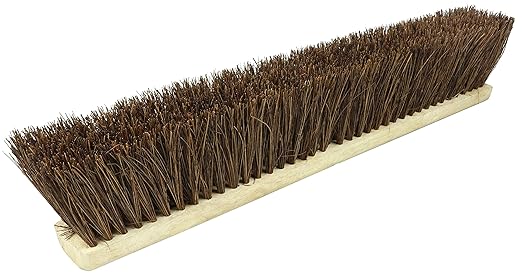 Weiler 25241 18" Block Size, Palmyra Fill, Lacquered Hardwood Block, Economy Garage Brush, Natural