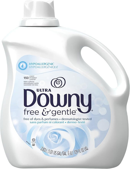 Downy Ultra Fabric Softener Free and Gentle Liquid 150 Loads, 129-Ounce