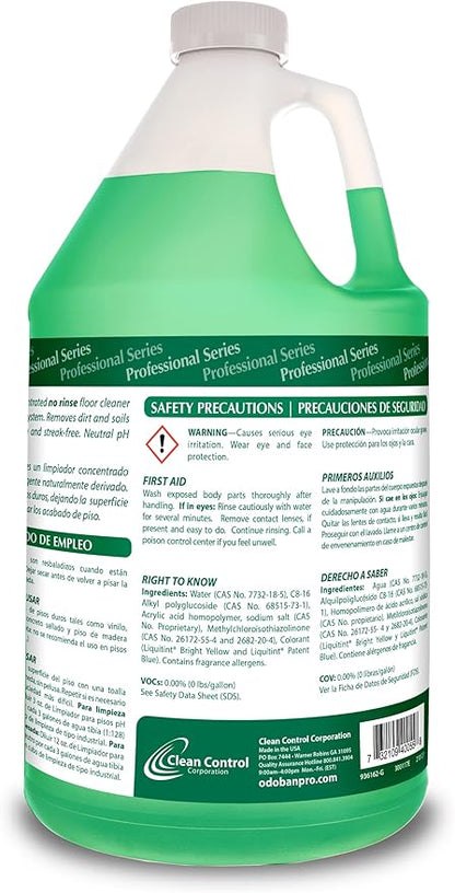 OdoBan Professional Series Neutral pH No Rinse Floor Cleaner Concentrate, 4 Gallons