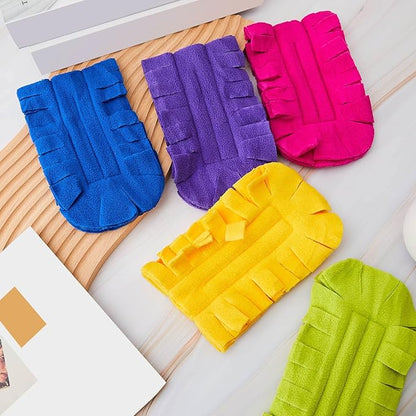 Zubebe 12 Pcs Heavy Duty Duster Refill Reusable Fleece Duster Refills Multi Surface Washable Cleaning Pads for Home, Blinds, Fans, Corners, Furniture (Dark Color)