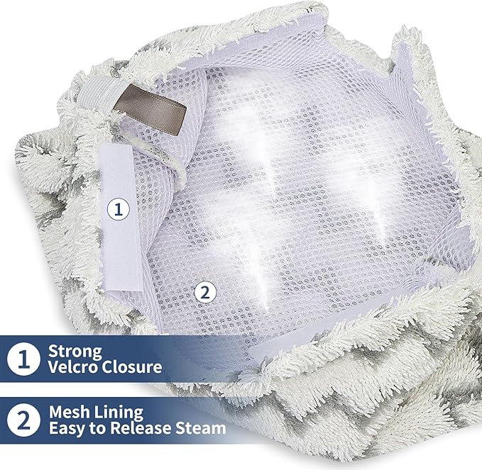 6 Pack S3501 Steam Pocket Mop Replacement Pads Refills for Shark S3501 S3550 S3601 S3801CO S3901 SE450 S3601D S3901D S2901 S2902 Steam Pocket Mop, Microfiber Reusable