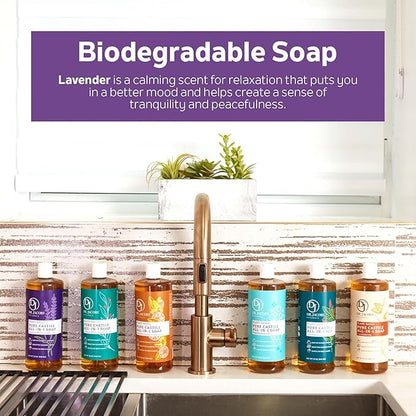 Dr. Jacobs Naturals Lavender Castile All-In-One Cleaner and Soap, Effective Plant-Based Formula for House Cleaning. Eco-friendly for Home Essentials and the Planet (32 Fl Oz, 1 Pack)