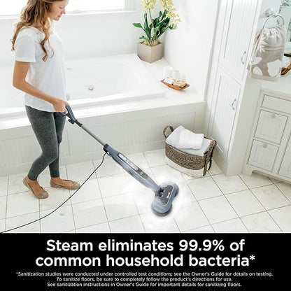 Shark Steam & Scrub Steam Mop, Scrubbing & Sanitizing, 2 Steam Modes, Rotating Pads, XL Water Tank, Swivel Steering, Designed for Hardwood, Marble, Tile, and Stone, Blue, S8000