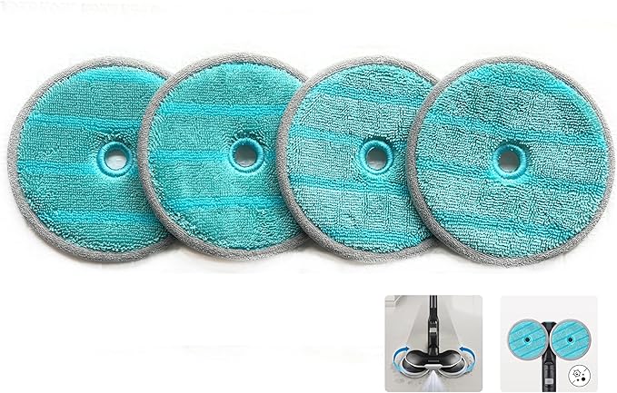 4 Pack Replacement Dry Pads for Samsung Jet Stick Spinning Sweeper Jet 90/75/70/BESPOKE Cordless Vacuum Cleaners_Blue