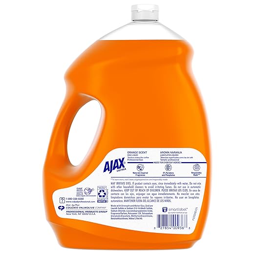 Ajax Ultra Professional Antibacterial Pot & Pan Dish Soap, Orange Scent, 145 fl. oz. (1.13 gal.), 4/Pack (61034313CT)