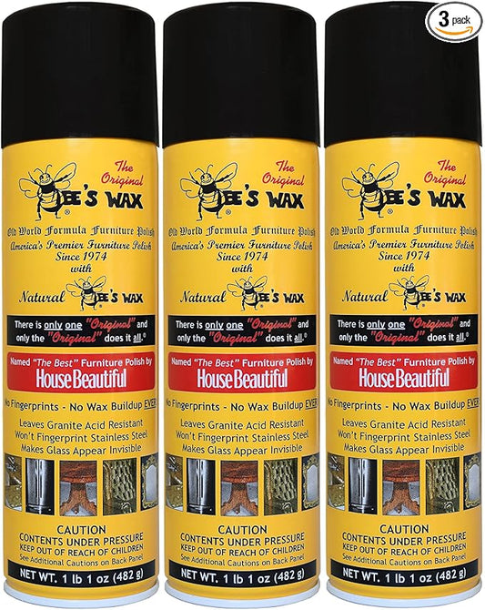 The Original Bee's Wax Old World Formula Furniture Polish - 3 Pack