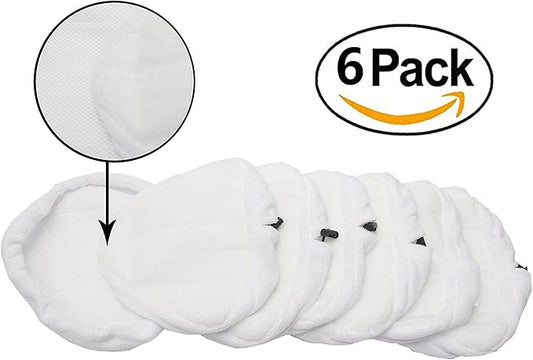 LTWHOME Replacement Microfiber Mop Pads Fit for Dirt Devil Steam Mop AD50000 (Pack of 6)