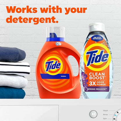 Tide Deep Cleansing Fabric Rinse with 3X Odor Power, Spring Meadow, 48 oz