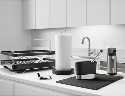 Kohler Kitchen Sink Squeegee and Countertop Brush, Multi-Purpose, Cleans Wet and Dry Spills, Dishwasher Safe, White