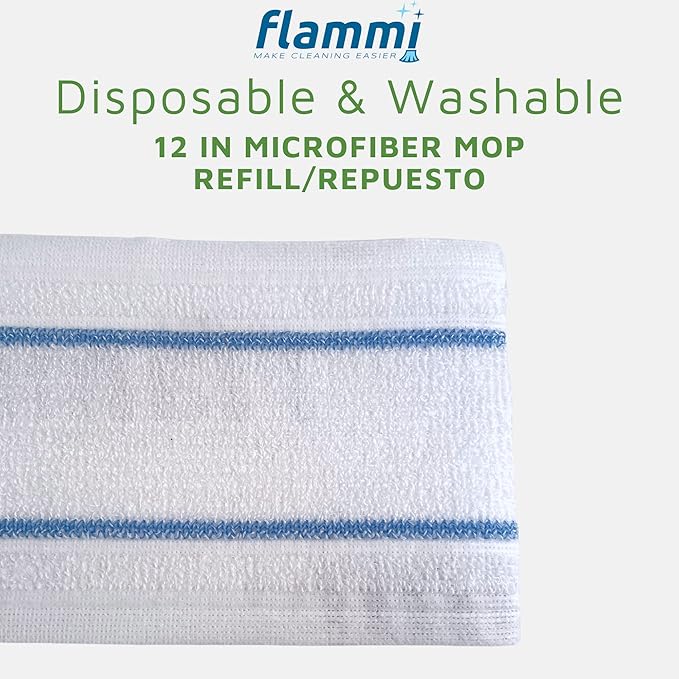 Flammi Semi-Disposable Microfiber Mop Pads Compatible with Shark S1000 S1000A S3250 S3251 S3101 SK410 SK435CO SK460 SK140 SK141, 16 Pack