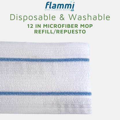 Flammi Semi-Disposable Microfiber Mop Pads Compatible with Shark S1000 S1000A S3250 S3251 S3101 SK410 SK435CO SK460 SK140 SK141, 16 Pack