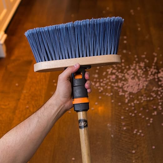 SWOPT Premium Multi-Surface Angle Broom Cleaning Head — Indoor and Outdoor Angled Broom Set — Interchangeable with All SWOPT Cleaning Products for More Efficient Cleaning and Storage