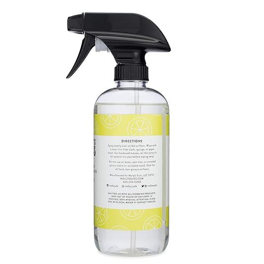 Molly's Suds All Purpose Cleaner | Multi Surface Household Spray (Powerful, Versatile) | Clean, Simple Ingredients | Lemon Burst, 16 oz (2 Pack)