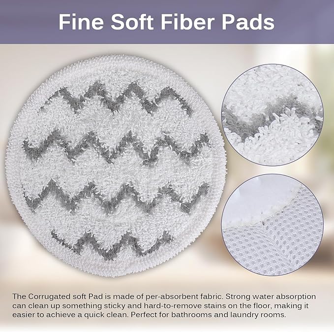 Steam Mop Replacement Pads for Shark S7000 S7000AMZ S7001 S7001TGT S7000 S7201 S7000C Series Steam & Scrub All-in-One Hard Floor Reusable Mop Head Refill - Compare Part Model #: XKITP7000 (6+2+2+2)