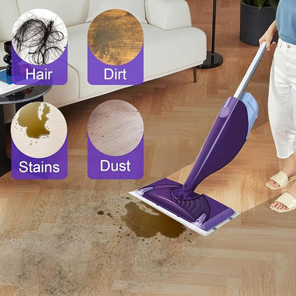Mopping Pad Refill for Wet Jet Mop, Disposable Multi Surface Wetjet Hardwood Floor Cleaner Spray Mop Pads Refills, Thickness & Absorbent (60)