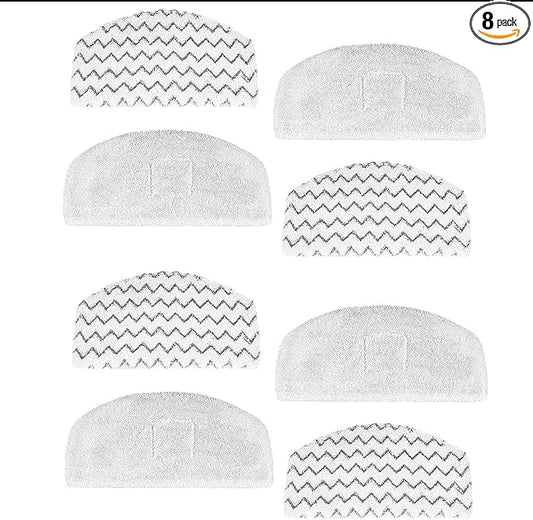 8 Pack Steam Mop Reusable Replacement Pads for Bissell Powerfresh Steam Mop 1940 1806 1544 2075 2685A 2181 2814 Series, Model 19402 19404 19408 19409 1940A 1940F 1940Q 1940T 1940W B0006 B0017 2075A