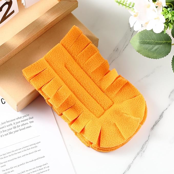 Zubebe 12 Pcs Heavy Duty Duster Refill Reusable Fleece Duster Refills Multi Surface Washable Cleaning Pads for Home, Blinds, Fans, Corners, Furniture (Orange)