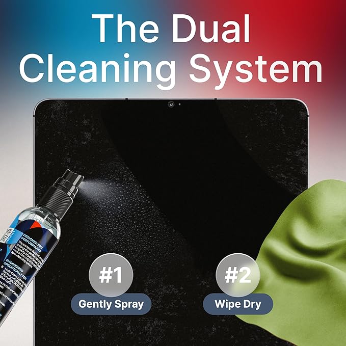 Koala Eyeglass Lens Cleaner Spray Kit | (2x) Glasses Cleaner Bottle + (2x) Microfiber Cloth | Alcohol Free Eyeglasses, Screen, and Camera Cleaning Kit | Made in USA (4 Piece Set)