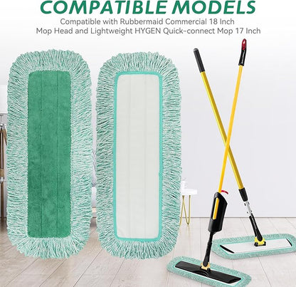 18 inch Microfiber Mop Replacement for Rubbermaid: Reusable Wet&Dry Commercial Microfiber Dust Mop Refills Fit for Any Flat mop System 18"(3 Pack)
