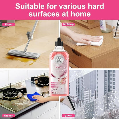 Floor Cleaner & All-Purpose Cleaner Plant-Based and Biodegradable Formula Kitchen, Floor, Bathroom and Surface Cleaning Product for Home, Sakura Scent, 33.8 Fluid Ounces (Sakura)