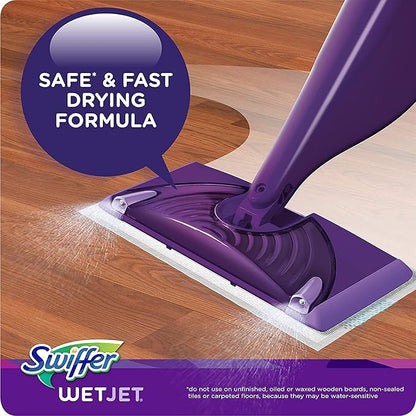 Swiffer WetJet Floor and Hardwood Multi-Surface Cleaner Solution Refills, Open Window Fresh Scent, 1.25L (Pack of 2)