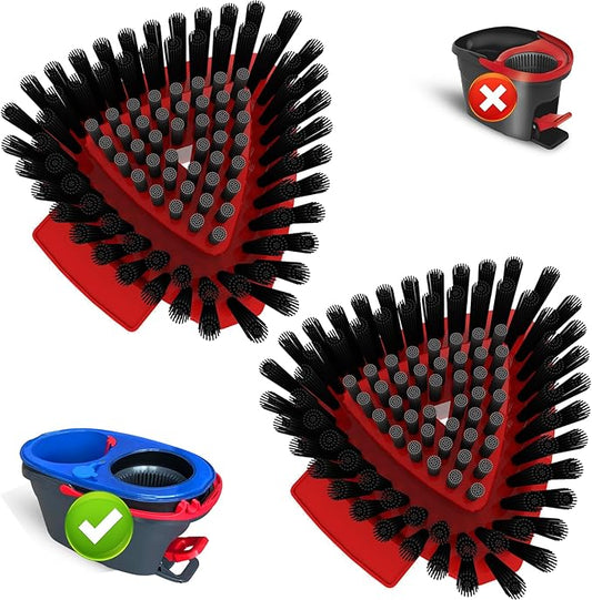 2 Pack Upgrade Scrub Brush Replacement Head Compatible with O Cedar RinseClean 2-Tank Spin Mop, Mop Replace Head Scrubber Brush,Floor Cleaning Brush More Layers of Bristles for Bathroom,Tile, Kitchen